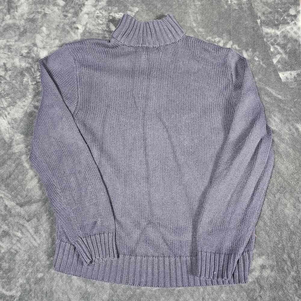 Polo Ralph Lauren Sweater Mens XL Navy Blue Quarter Zip Mock Neck Cotton Knit - Picture 7 of 9